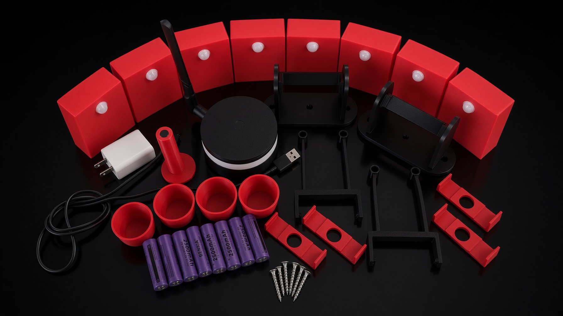 RodentRadar Diagnostic Kit hardware arranged for inspection